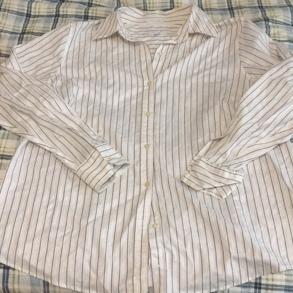 Charter Club Tops - Charter Club Woman Pinstriped Button-Down Charter Club Tops - Charter Club Woman Pinstriped Button-Down